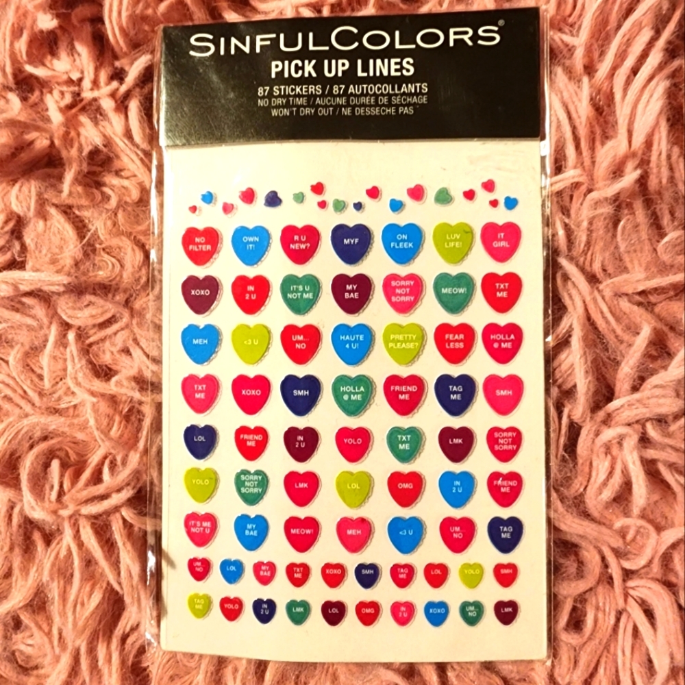 Sinful Colors Heart Nail Stickers